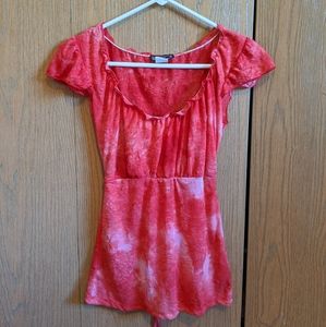 Tie dye peasant top